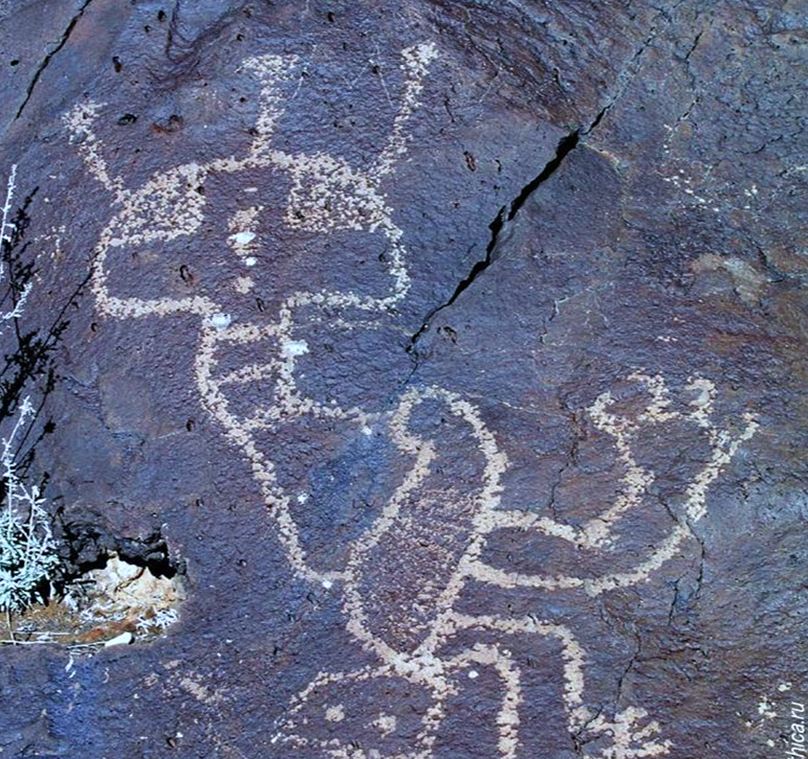 Petroglyphs near La Bajada, New Mexico--cave-painting-mexico