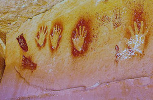 Devil's Lane area of Canyonlands National Park rock art-