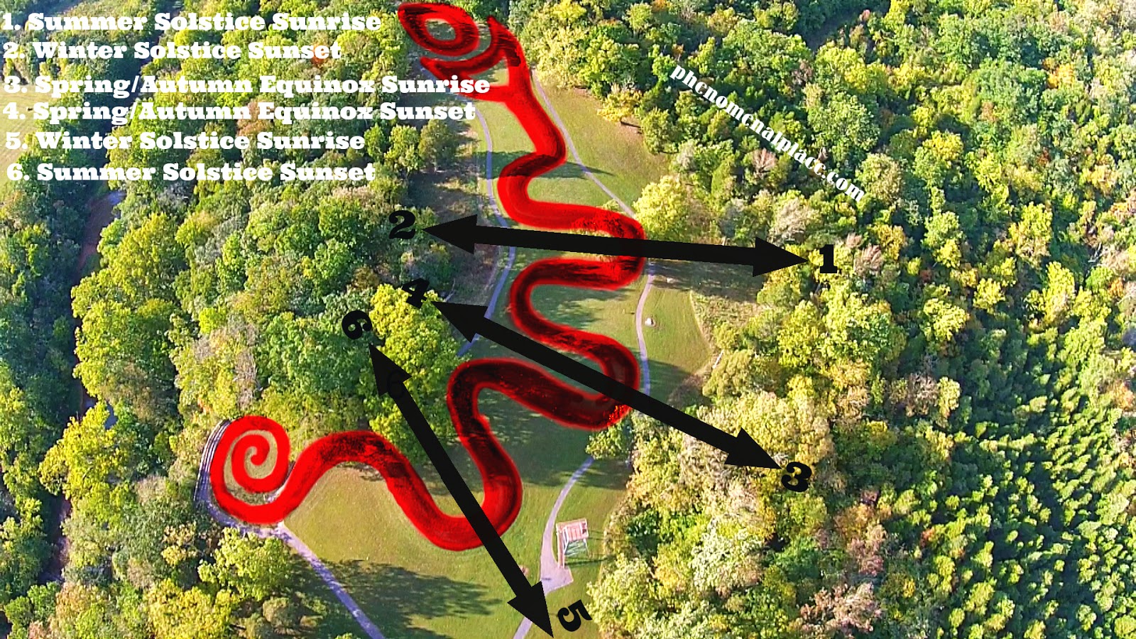 7907890-_Solar_Alignment_Solstice_Equinox_Great_Serpent_Mound_Ohio_Aerial_View_UFO_Extraterrestrial