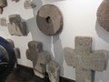 Каменные кресты в музее Изборска. Печорскии? раи?он. Псковская обл