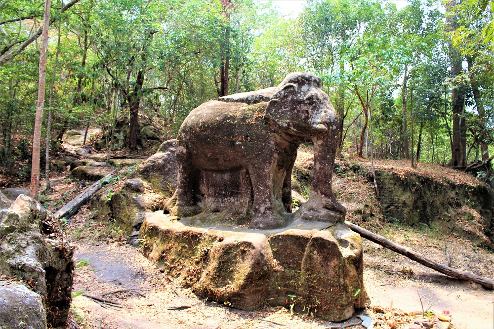 Phnom Kulen stone elephant, Cambodia