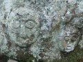 Watulumu kalamba with carvings of faces, near Tamadue village