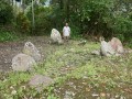 Oboka monoliths with archaeologist Iksam Djorimi, near Tamadue village, Napu Valley