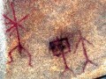 Северная Сарыарка. Баянаул. Окрес- тности оз. Жасыбаи?. Росписи в скальных нишах