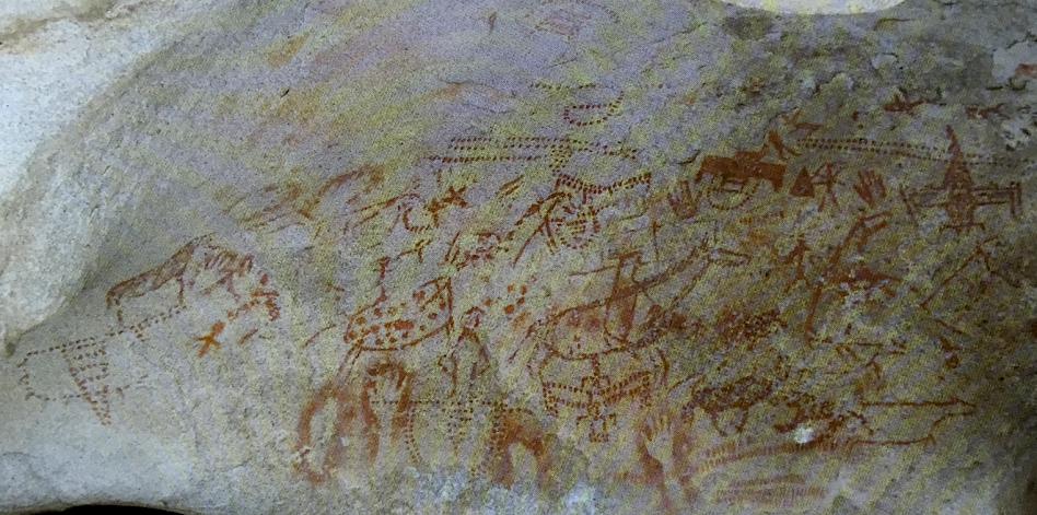 petroglyphs in Dogate cave, Habahe county, Xinjiang