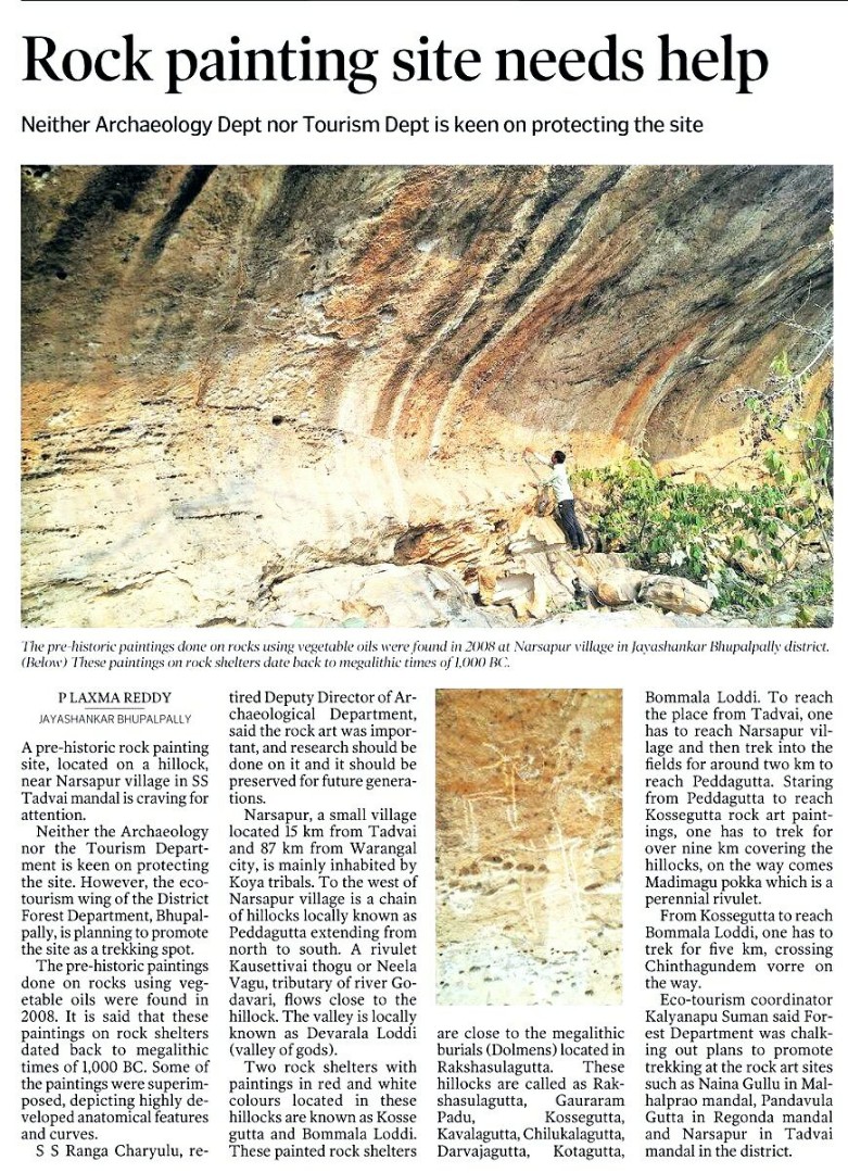 Bomma Loddi - Rock Paintings - Narsapur Bhupalpally (15)