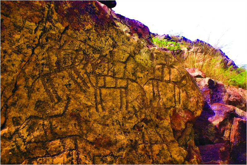 Petroglyphs at Gorakh Nath Astan