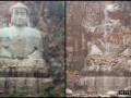 statue of Shakyamuni Buddha outside Longxing Temple, located in a village of Mengjin county under the jurisdiction of Luoyang city