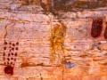 Painted feet on a wall at Caboclo (Brazil)