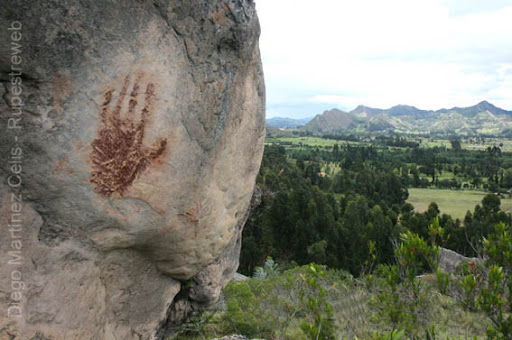 Sitio con arte rupestre Gestion Patrimonio Cultural Arqueologico Colombia