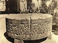 Piedra_de_Tizoc_en_el_Museo_Nacional_1900