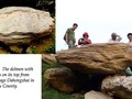 dolmen with cupules on its top from the village Dahongzhai in Yuzhou County
