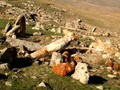 Stone stela, cromlech construction of Zardkhaneh kurgans